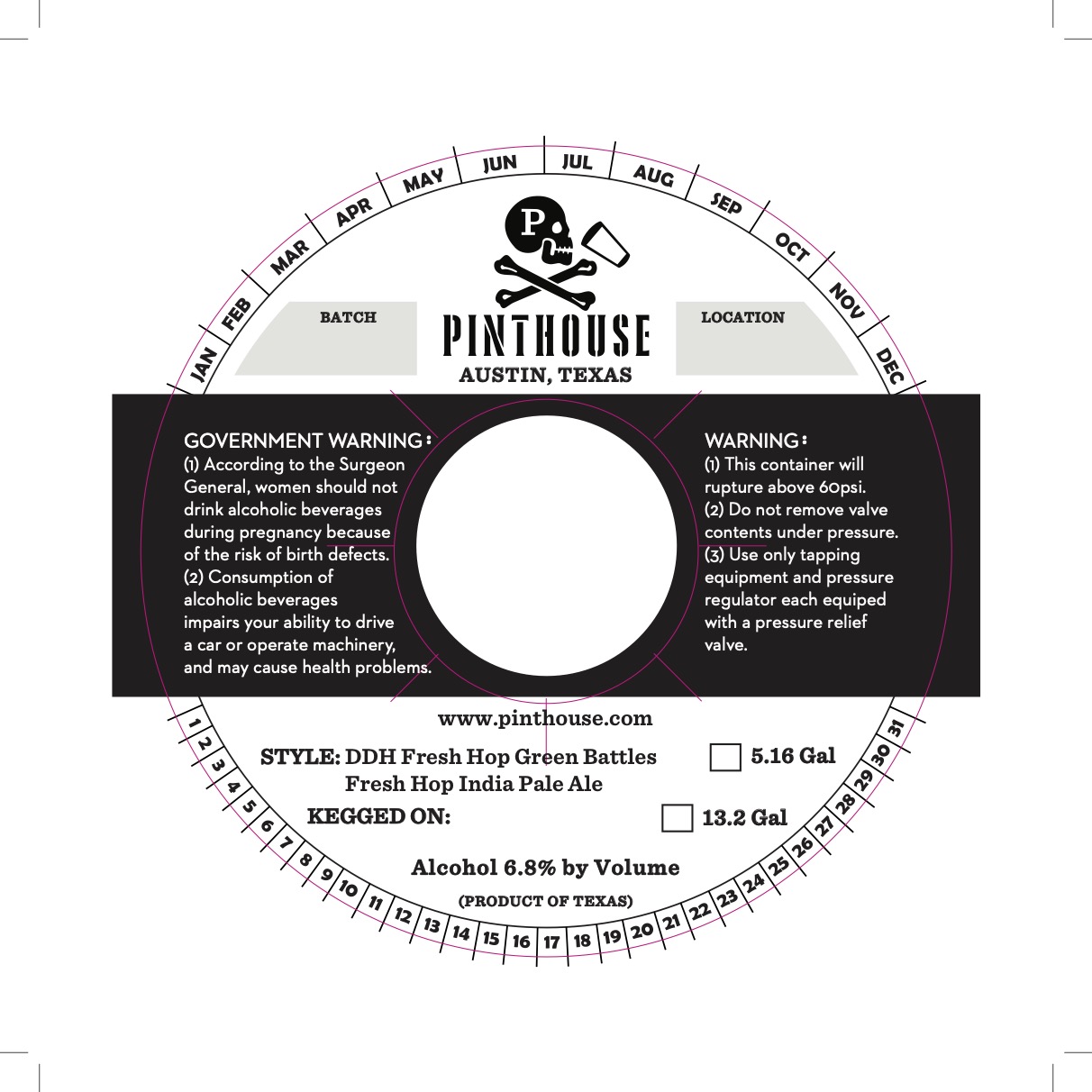 TABC label artwork for DDH Fresh Hop Green Battles