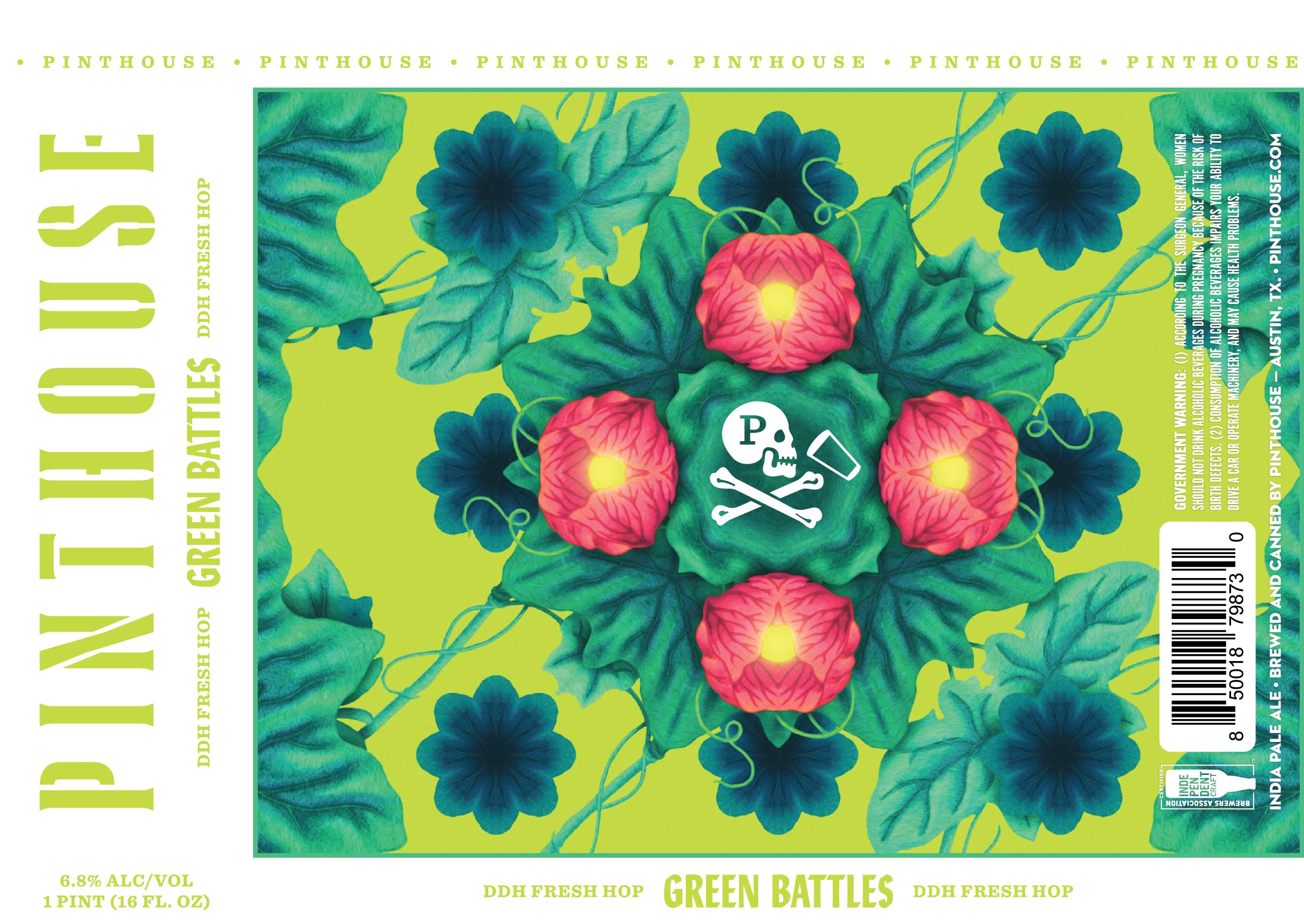 TABC label artwork for DDH Fresh Hop Green Battles