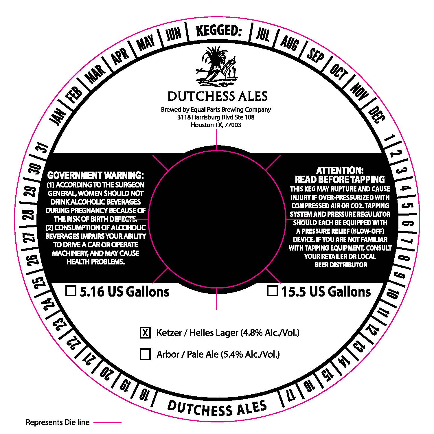 TABC label artwork for Dutchess Ales Ketzer