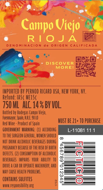 TABC label artwork for Campo Viejo Reserva Limited Edition Red Wine Rioja