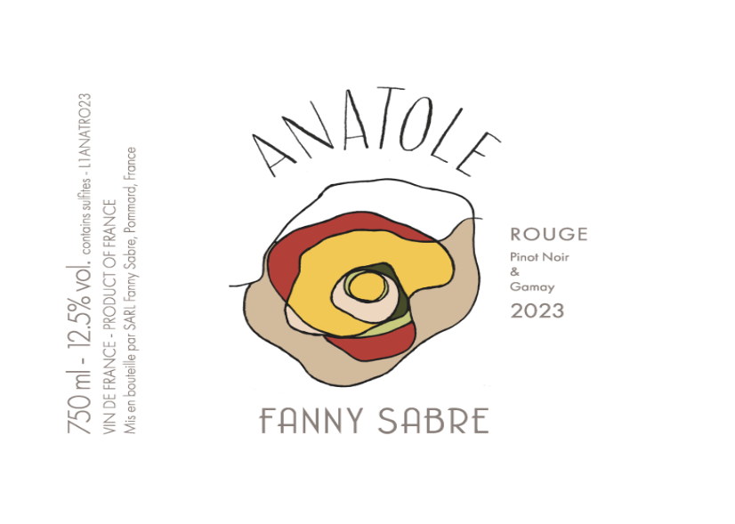 TABC label artwork for FANNY SABRE ANATOLE ROUGE