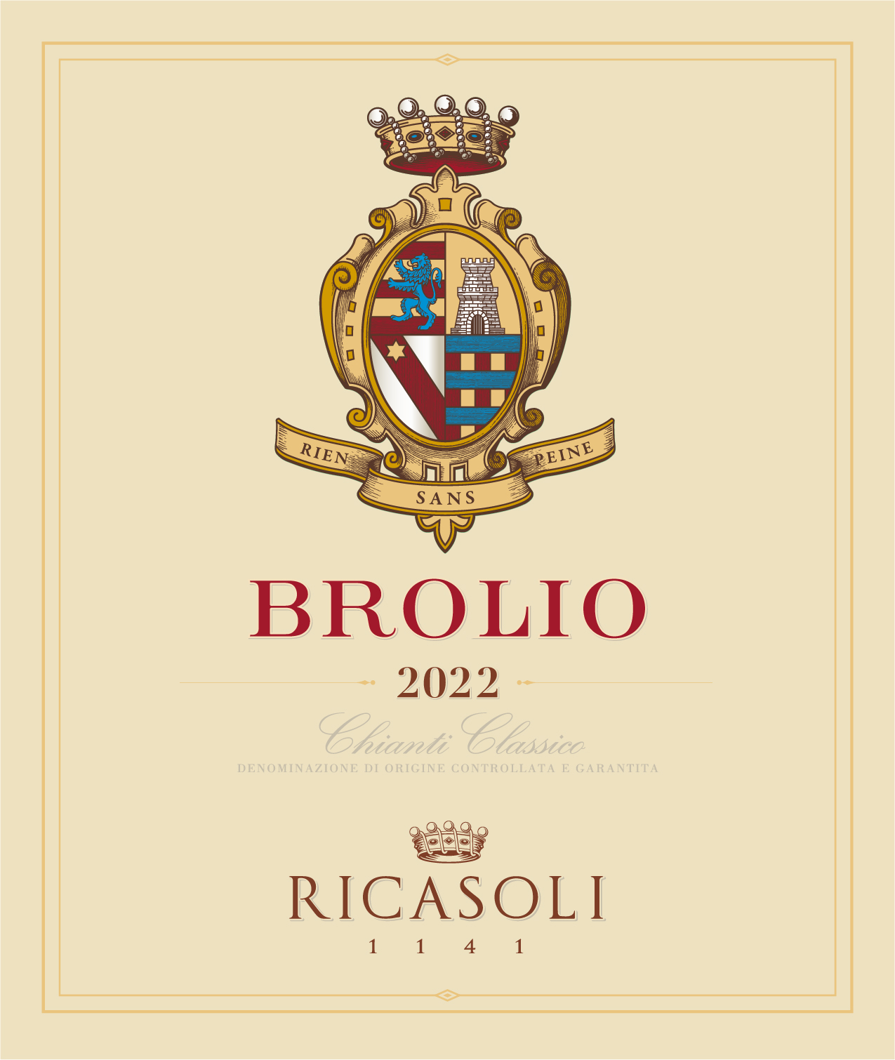 TABC label artwork for Barone Ricasoli "Brolio" Chianti Classico DOCG