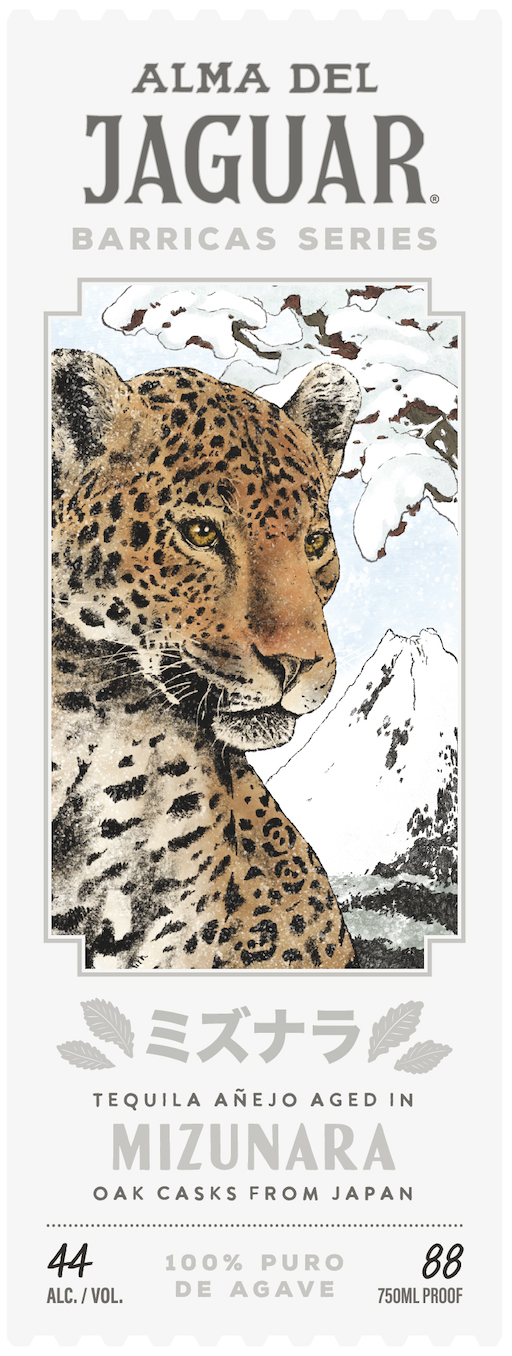 TABC label artwork for Alma del Jaguar Barricas Mizunara Cask