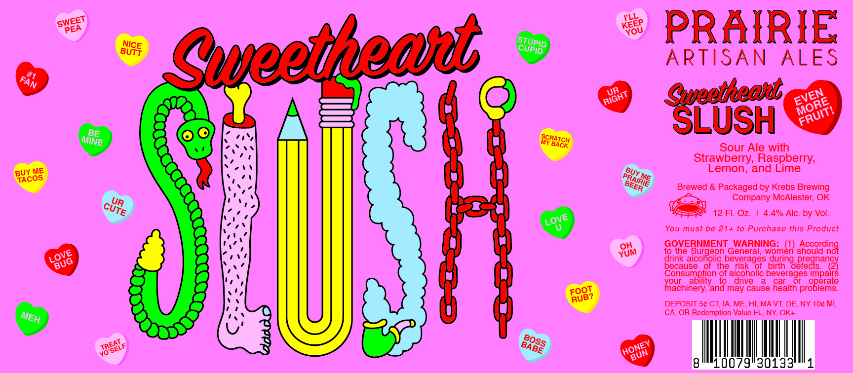 TABC label artwork for Prairie Artisan Ales Sweetheart Slush