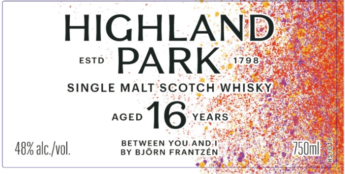 TABC label artwork for Highland Park Aged 16 Years