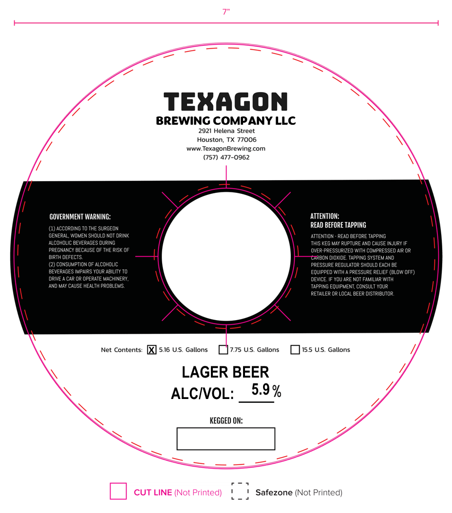 TABC label artwork for LAGER BEER