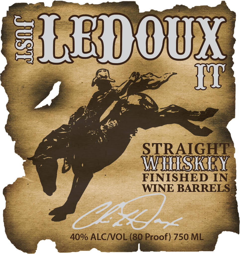 TABC label artwork for Just LeDoux It Double Cask Blended Straight Whiskey