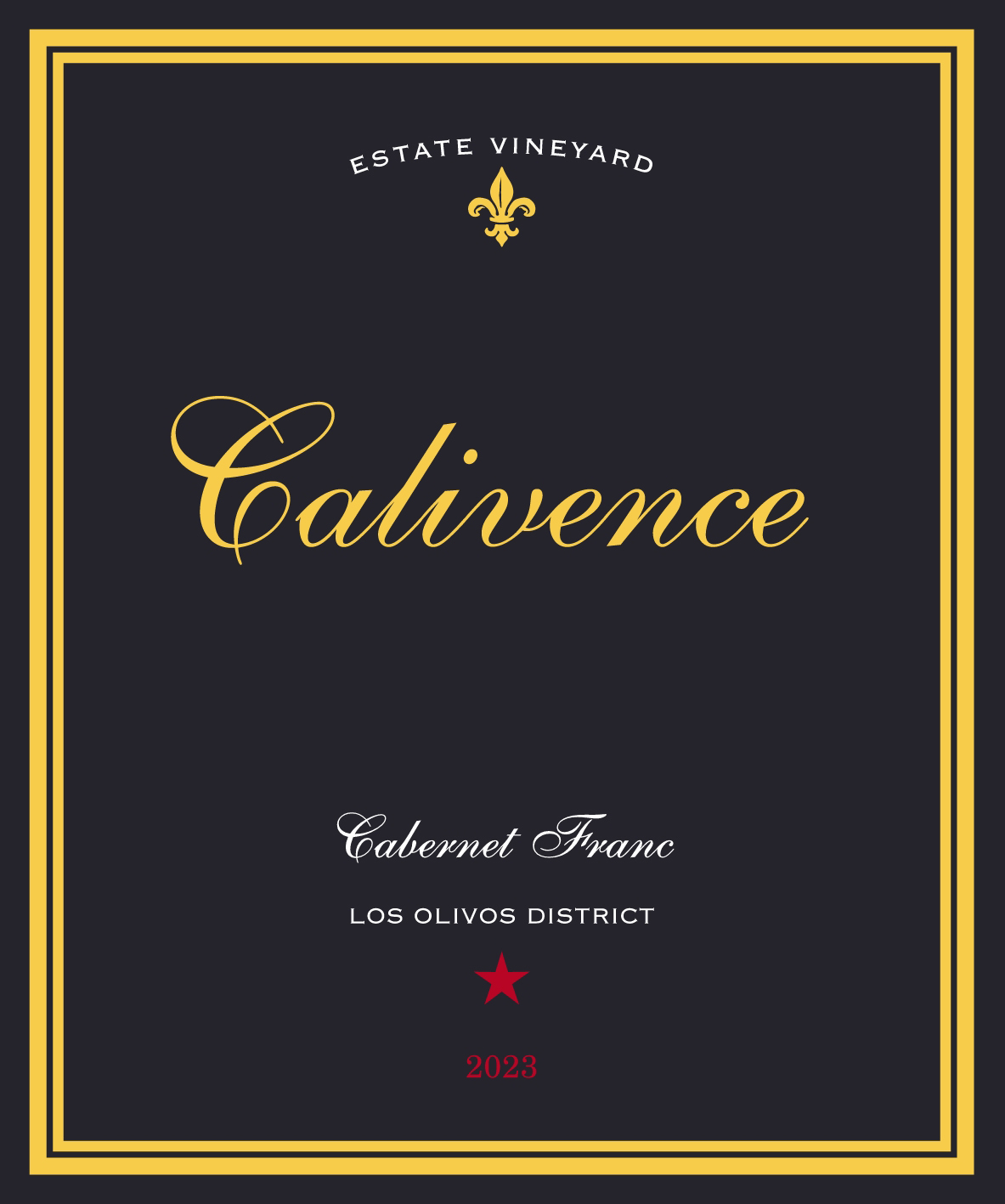 TABC label artwork for Calivence Cabernet Franc