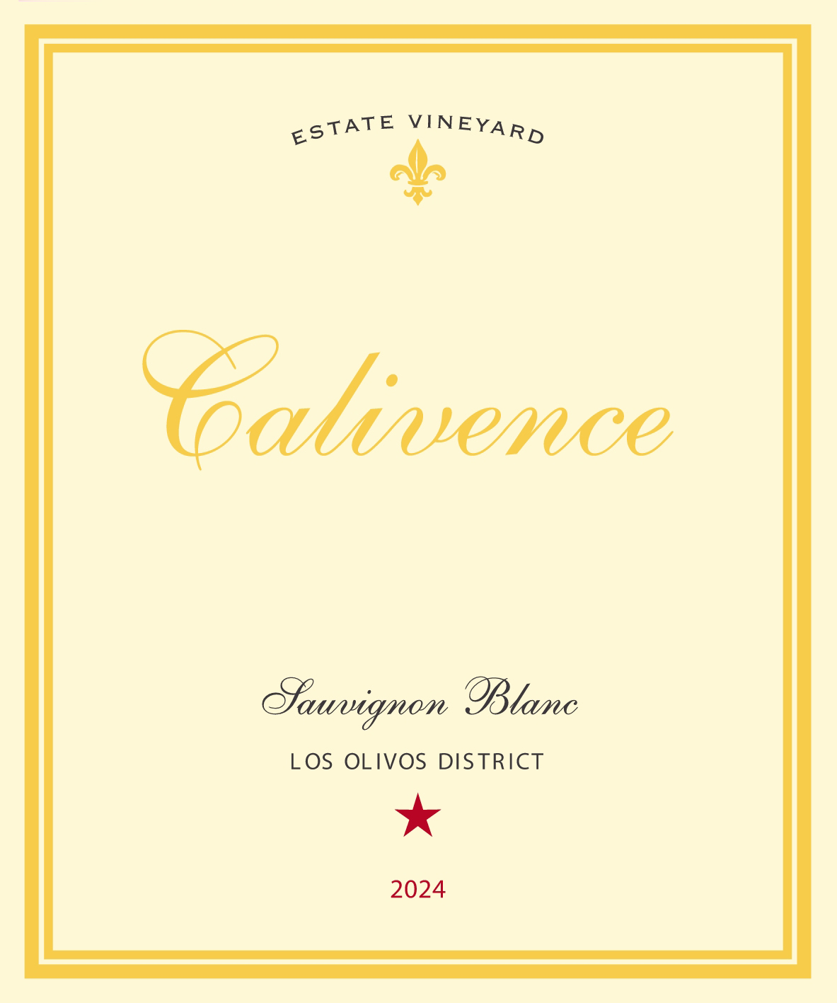 TABC label artwork for Calivence Sauvignon Blanc