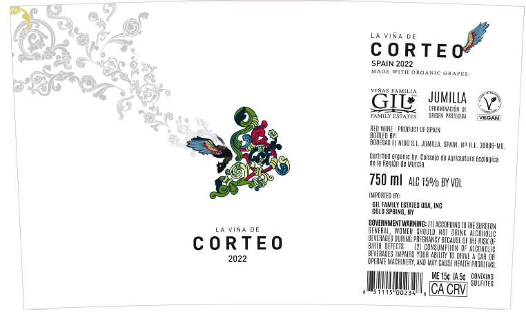 TABC label artwork for La Vina De Corteo Org