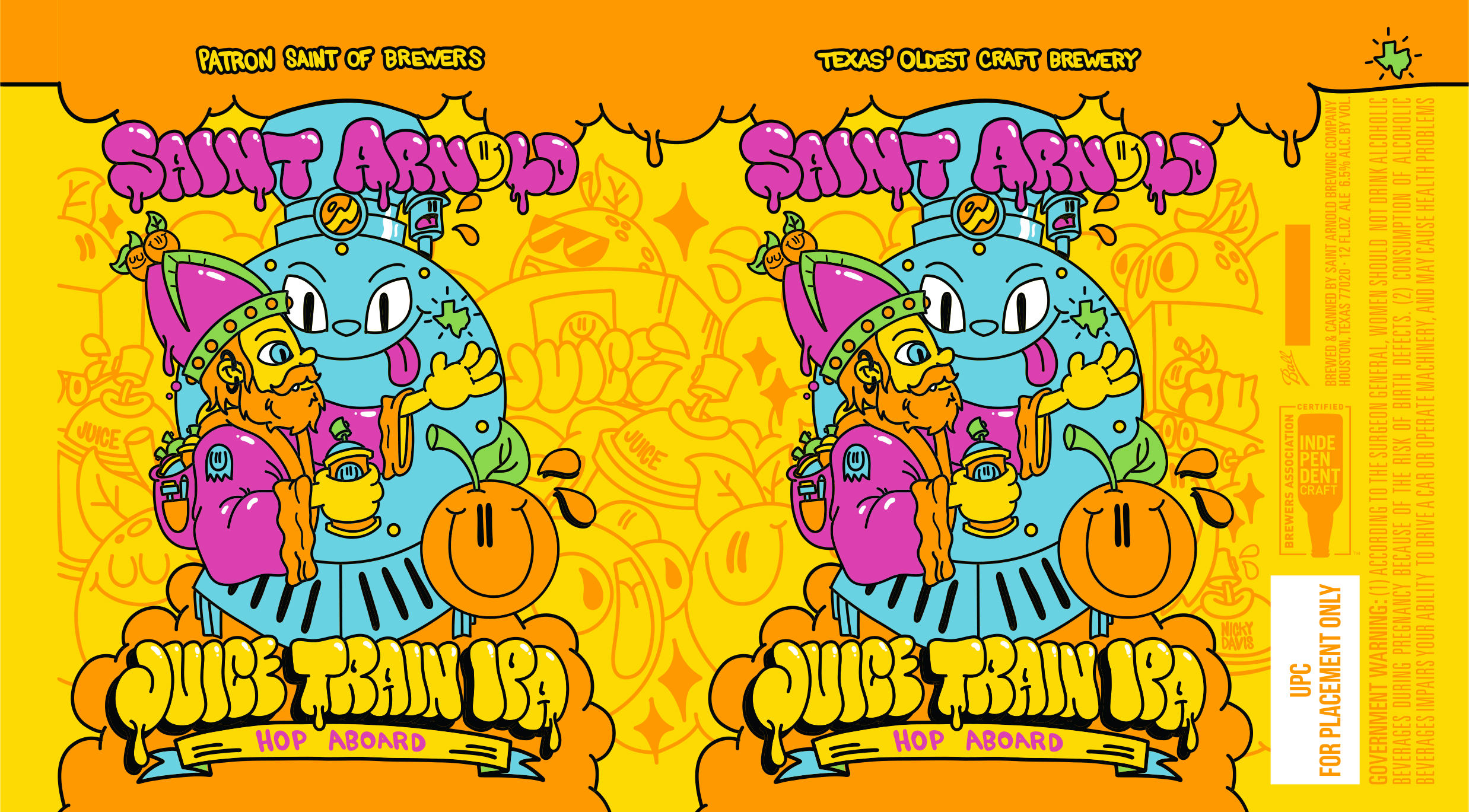 TABC label artwork for Juice Train IPA