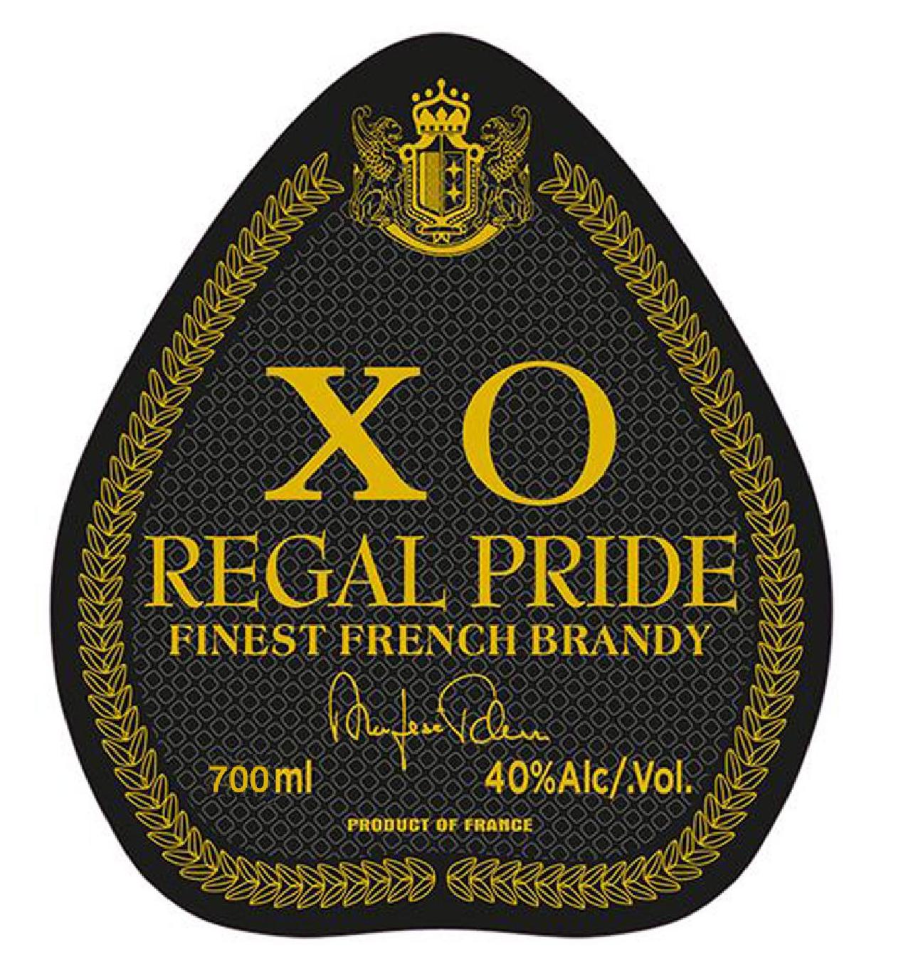 TABC label artwork for REGAL PRIDE XO BRANDY