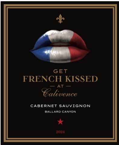 TABC label artwork for Calivence Get French Kissed Cabernet Sauvignon