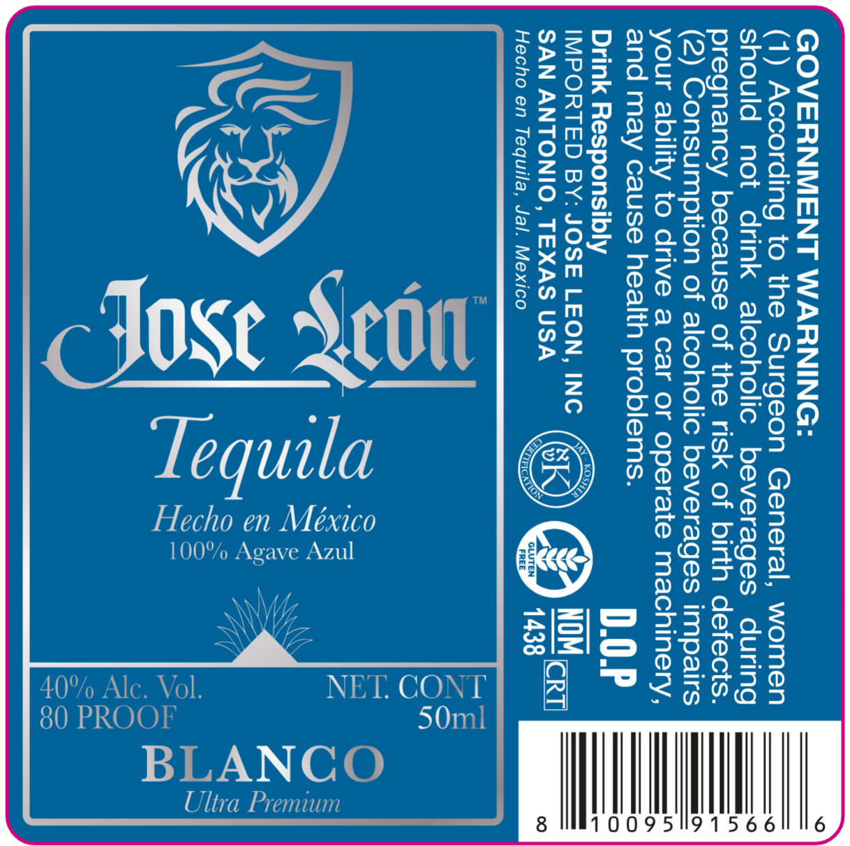 TABC label artwork for Jose Leon Blanco