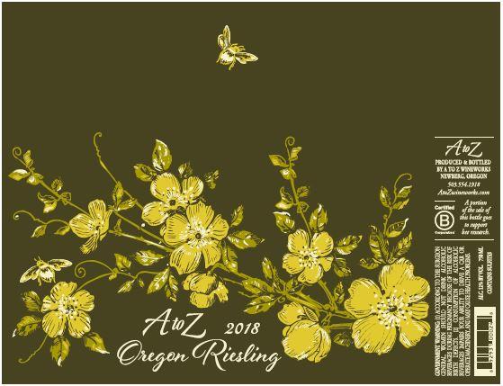 TABC label artwork for A to Z Wineworks Riesling