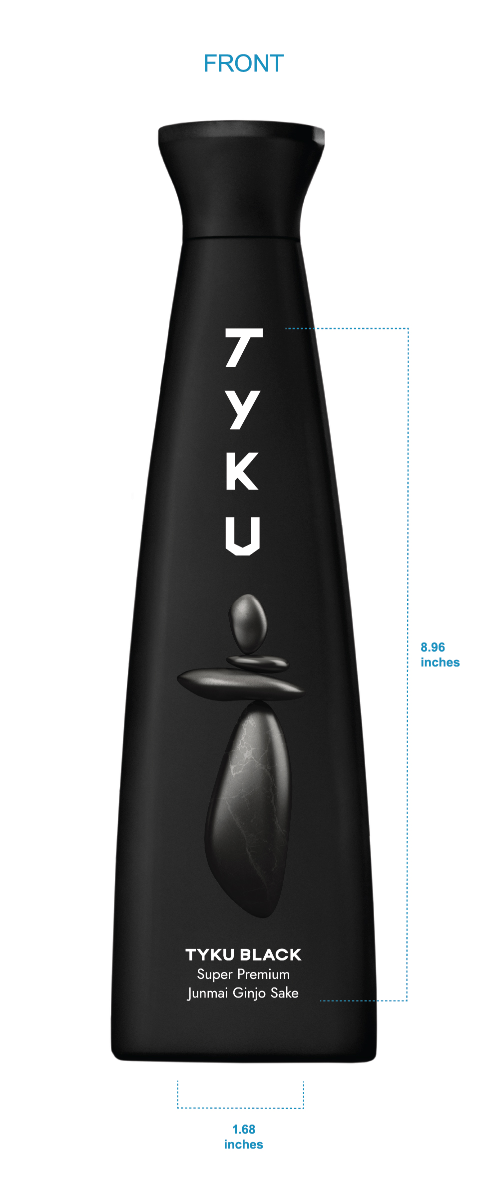TABC label artwork for TYKU Junmai Ginjo Black Sake