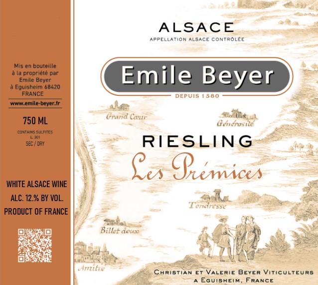 TABC label artwork for Emile Beyer Riesling Les Premices