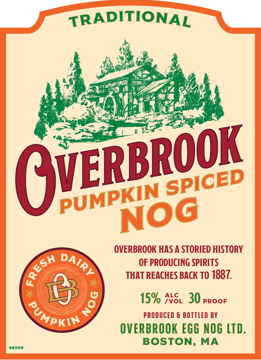 TABC label artwork for OVERBROOK PUMPKIN SPICED NOG