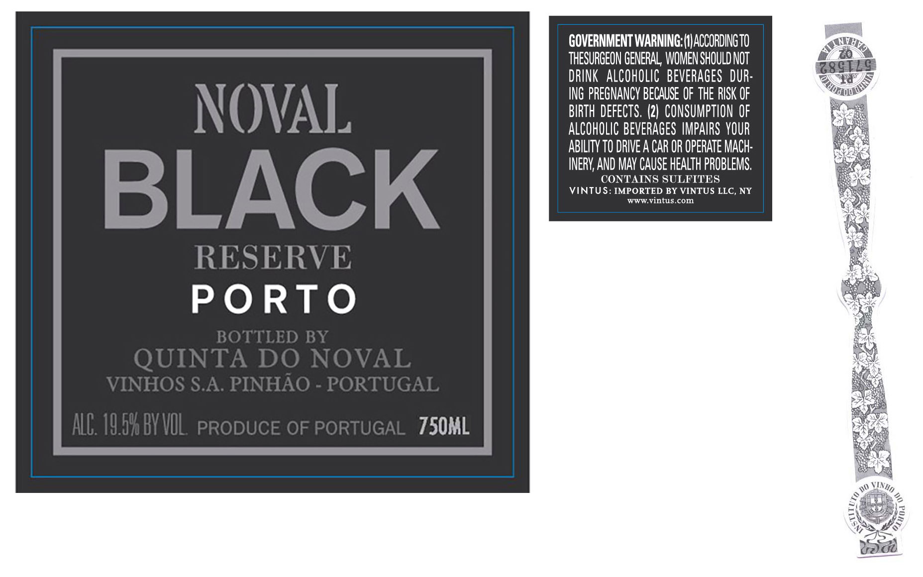 TABC label artwork for Quinta do Noval Noval Black Reserve