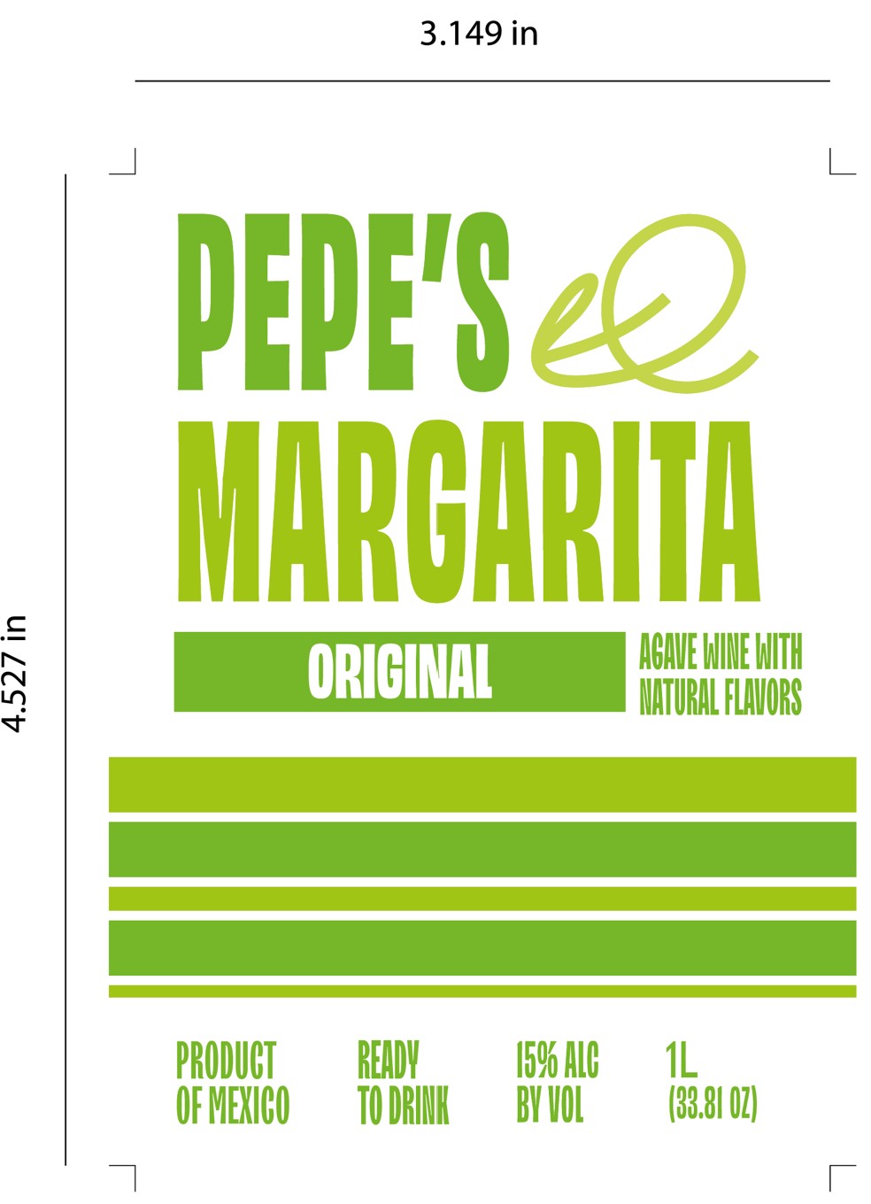 TABC label artwork for PEPE´S MARGARITA
