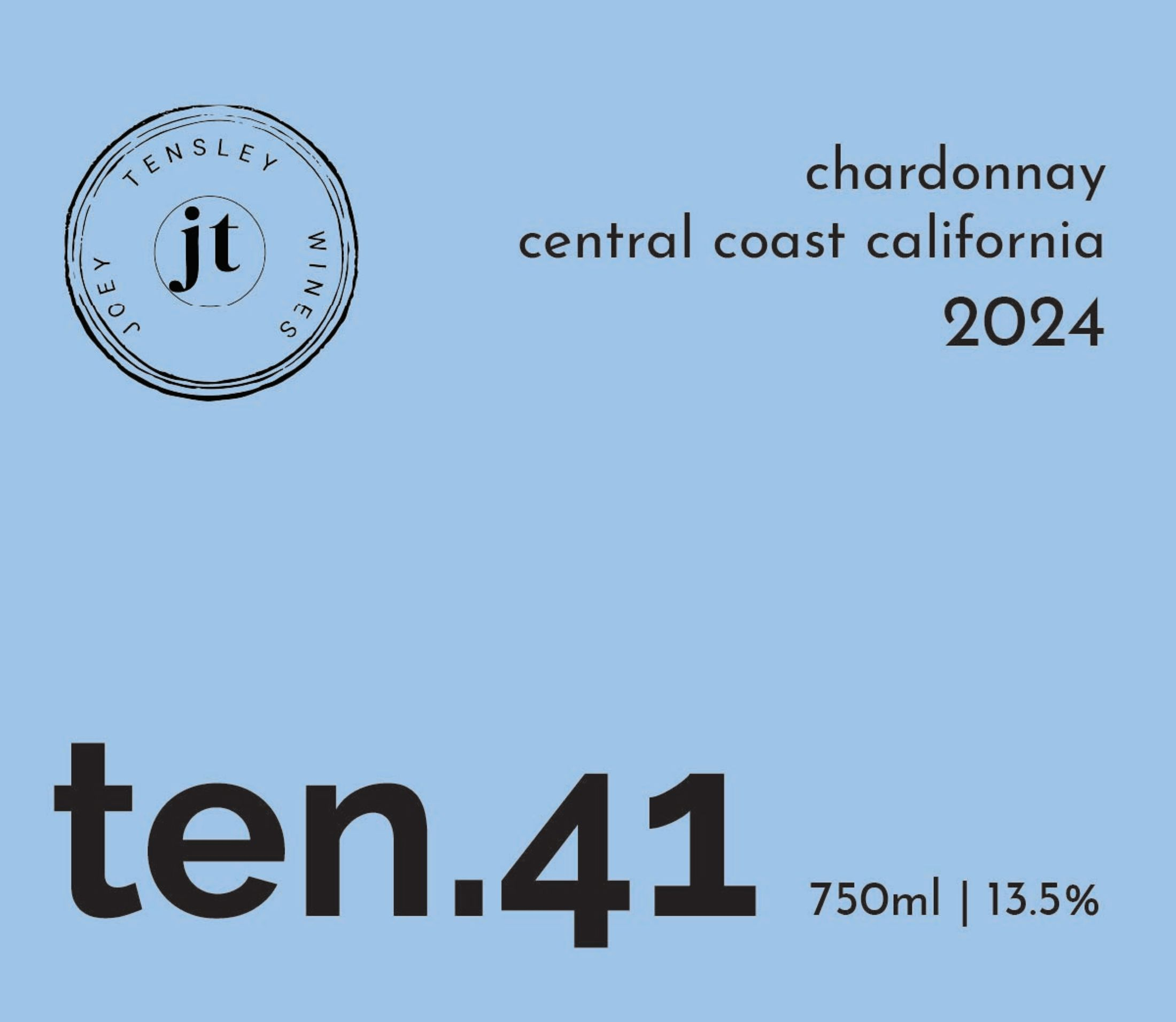 TABC label artwork for Ten-41 Chardonnay