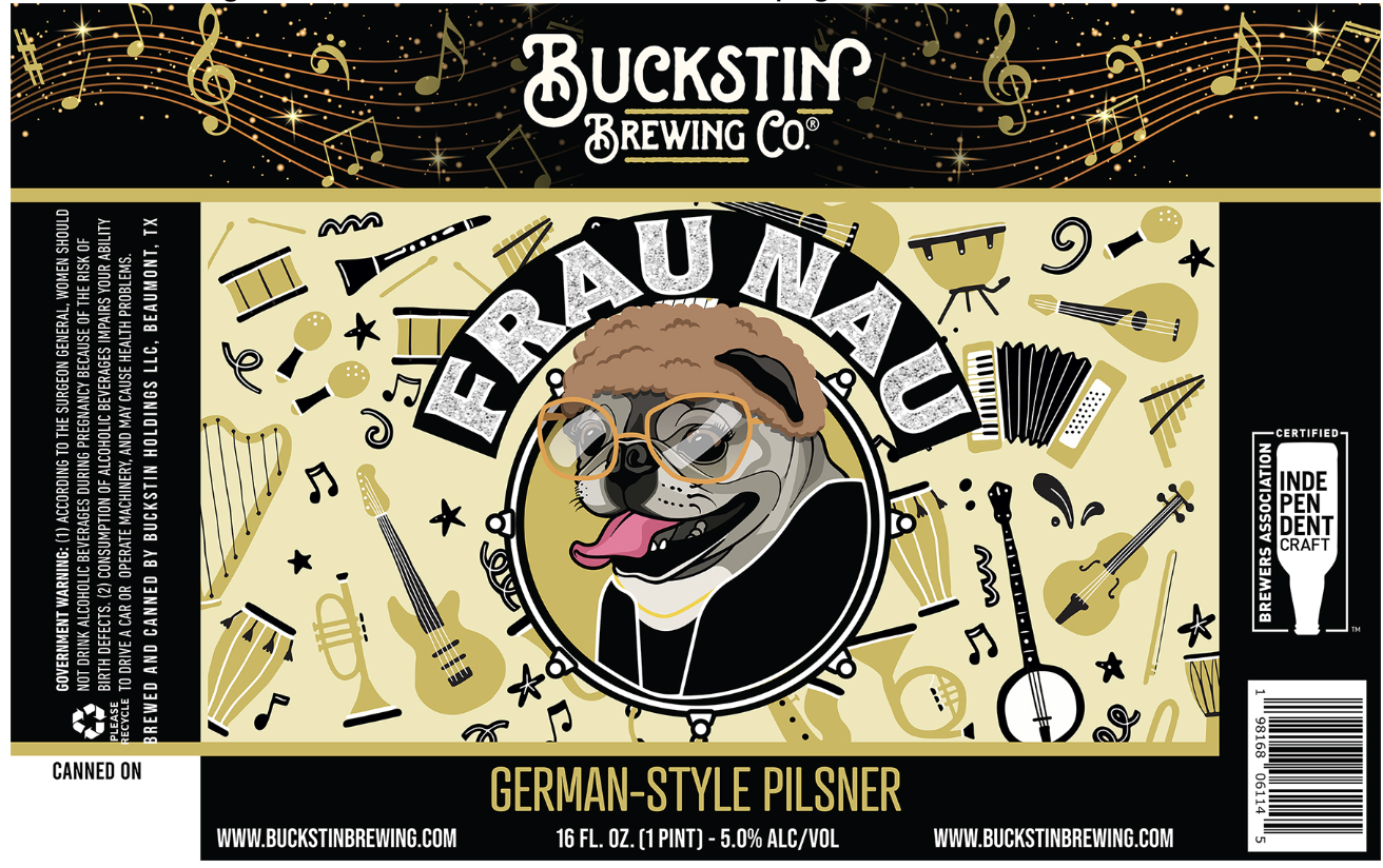 TABC label artwork for Frau Nau