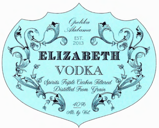 TABC label artwork for John Emerald Elizabeth Vodka