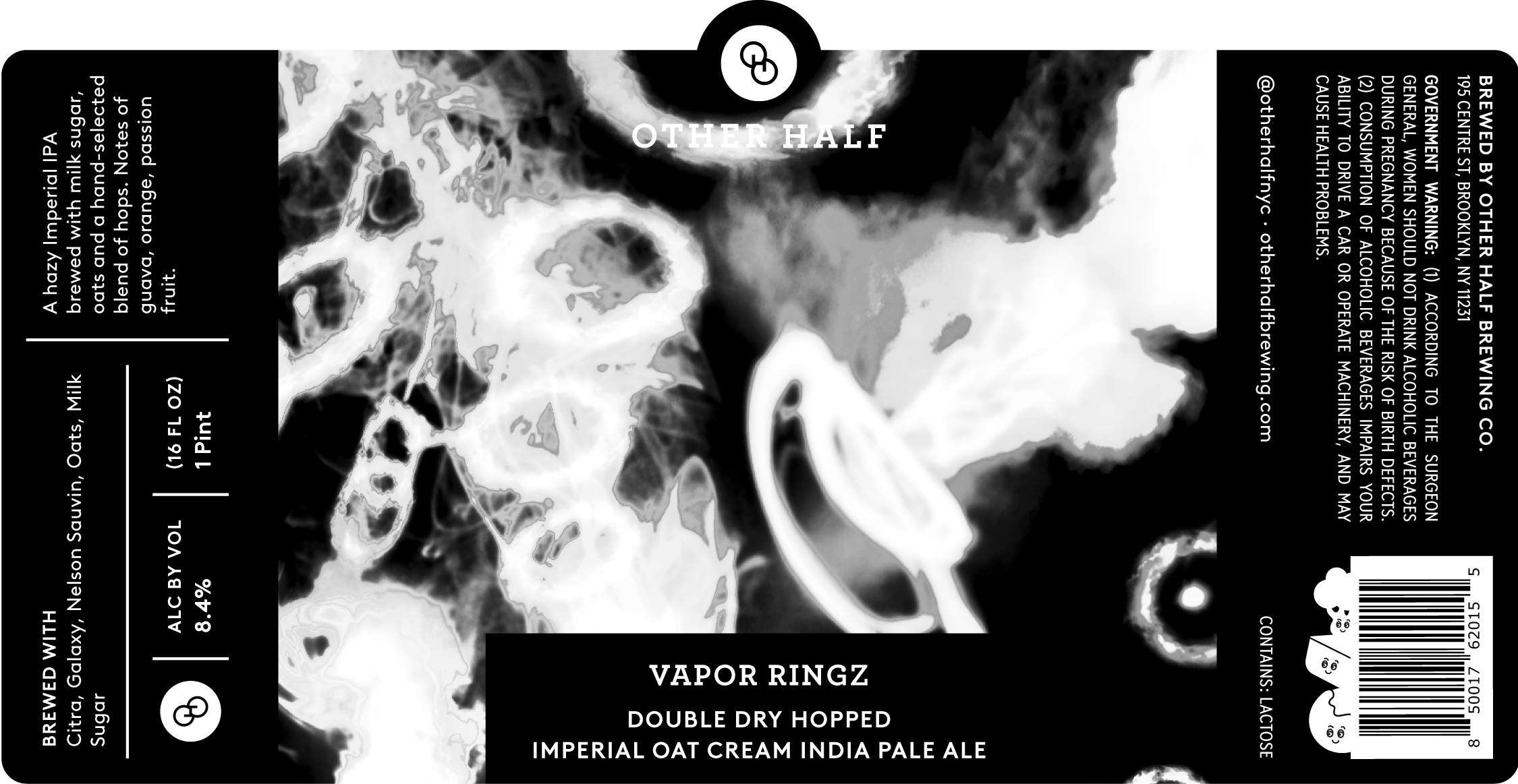 TABC label artwork for Vapor Ringz