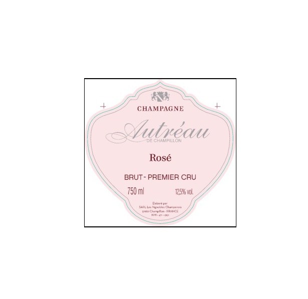 TABC label artwork for AUTREAU BRUT 1er CRU ROSE