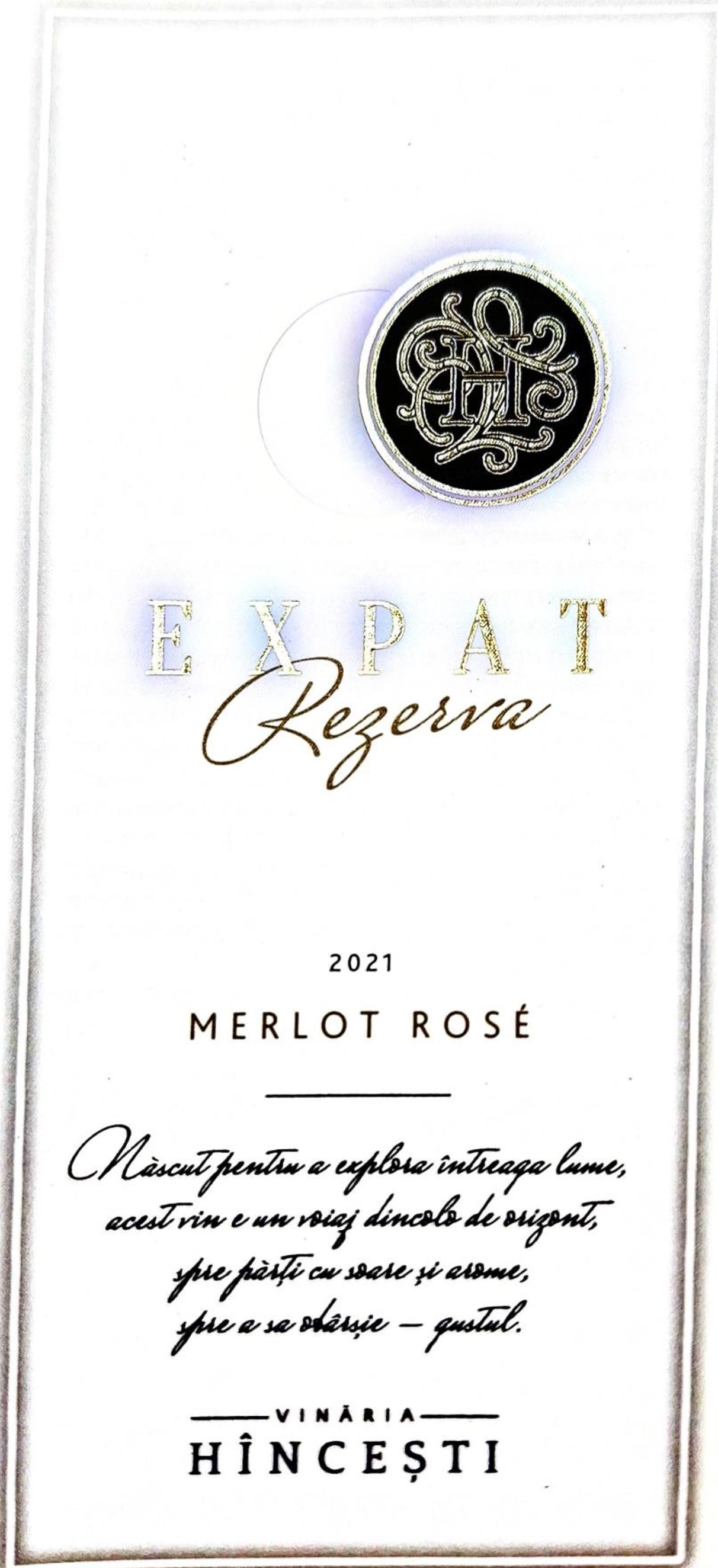 TABC label artwork for EXPAT REZERVA MERLOT ROSÉ