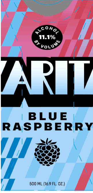 TABC label artwork for ZARITA Blue Raspberry