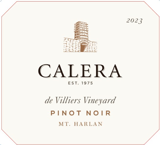 TABC label artwork for Calera De Villiers Vineyard Pinot Noir