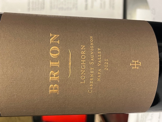 TABC label artwork for Brion Cabernet Sauvignon Longhorn
