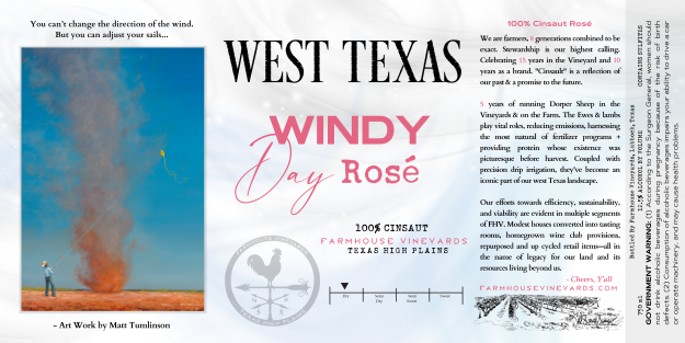 TABC label artwork for FARMHOUSE VINEYARDS WINDY DAY ROSE