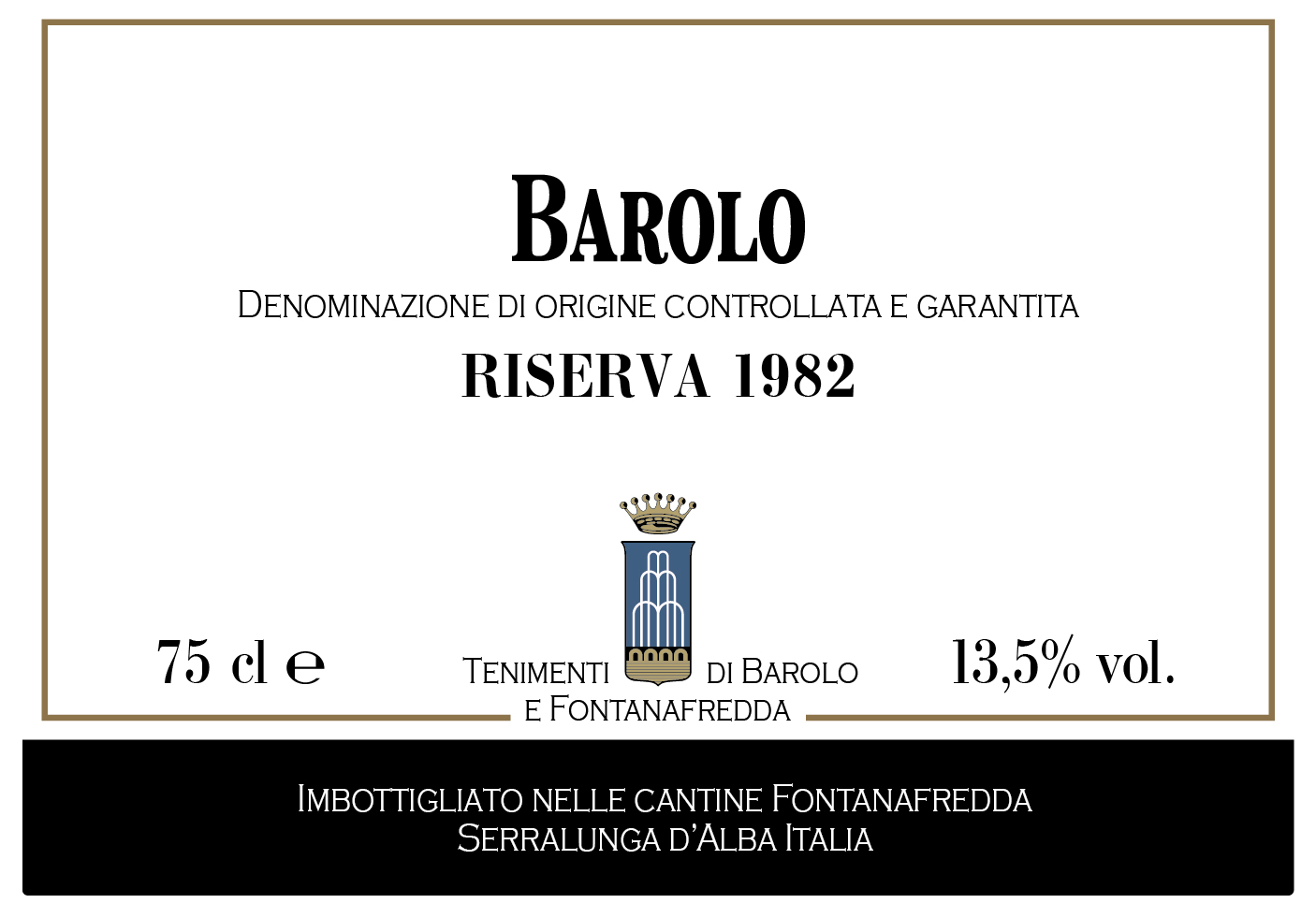TABC label artwork for FONTANAFREDDA RISERVA BAROLO