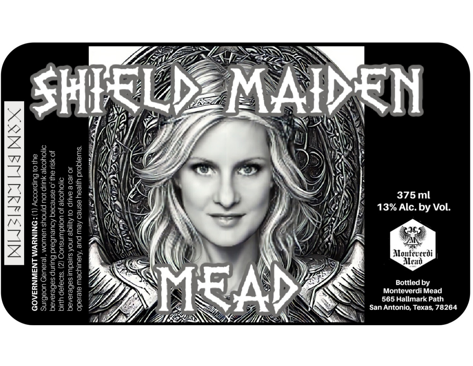 TABC label artwork for Shield Maiden Mead