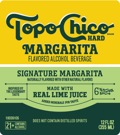 TABC label artwork for Topo Chico Hard Margarita Signature Margarita