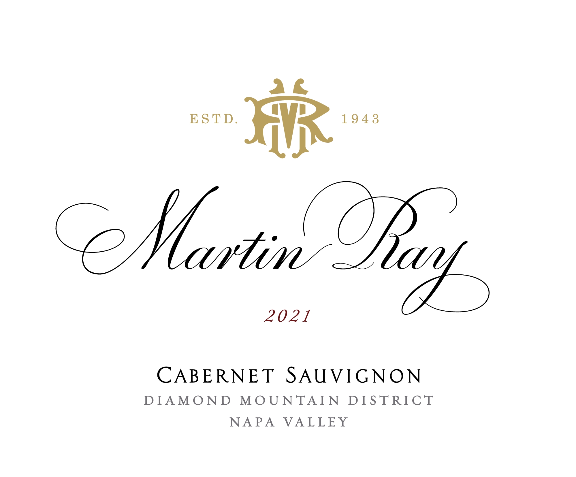 TABC label artwork for Martin Ray Cabernet Sauvignon Diamond Mountain District 24-0285