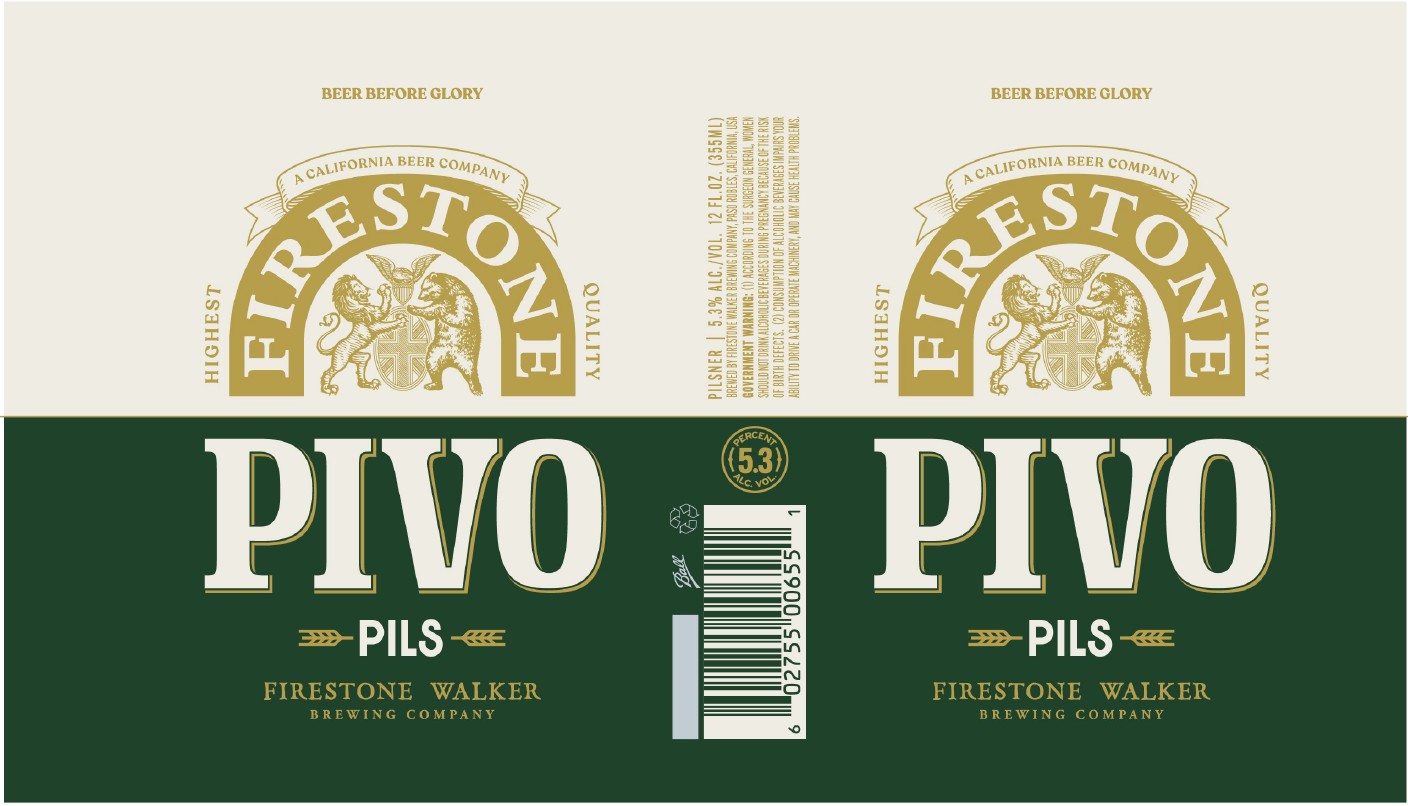 TABC label artwork for FIRESTONE WALKER BREWING COMPANY PIVO CAN