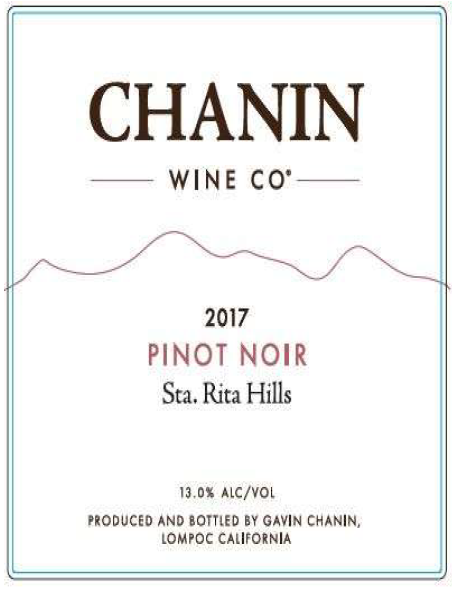 TABC label artwork for Chanin Wine Company Sta Rills Hills Pinot Noir
