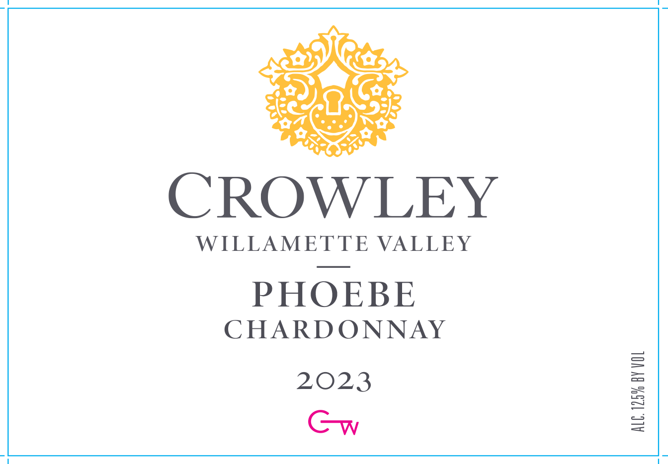 TABC label artwork for Crowley Phoebe Chardonnay
