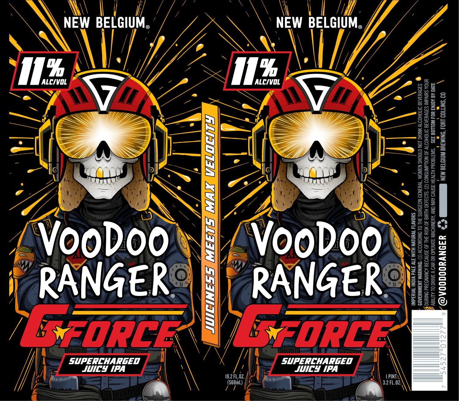 TABC label artwork for VOODOO RANGER G-FORCE