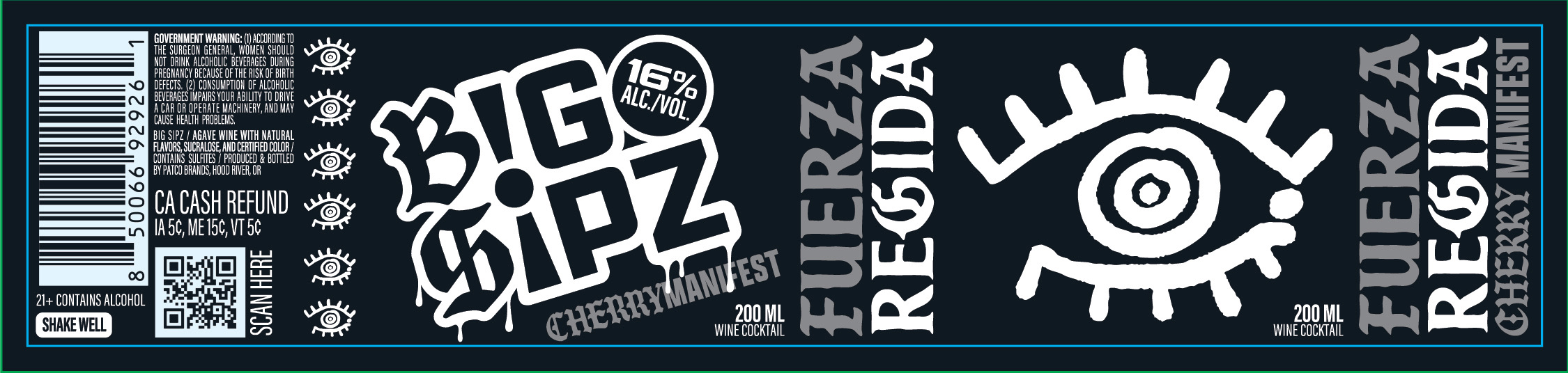 TABC label artwork for Big Sipz Cherry Manifest