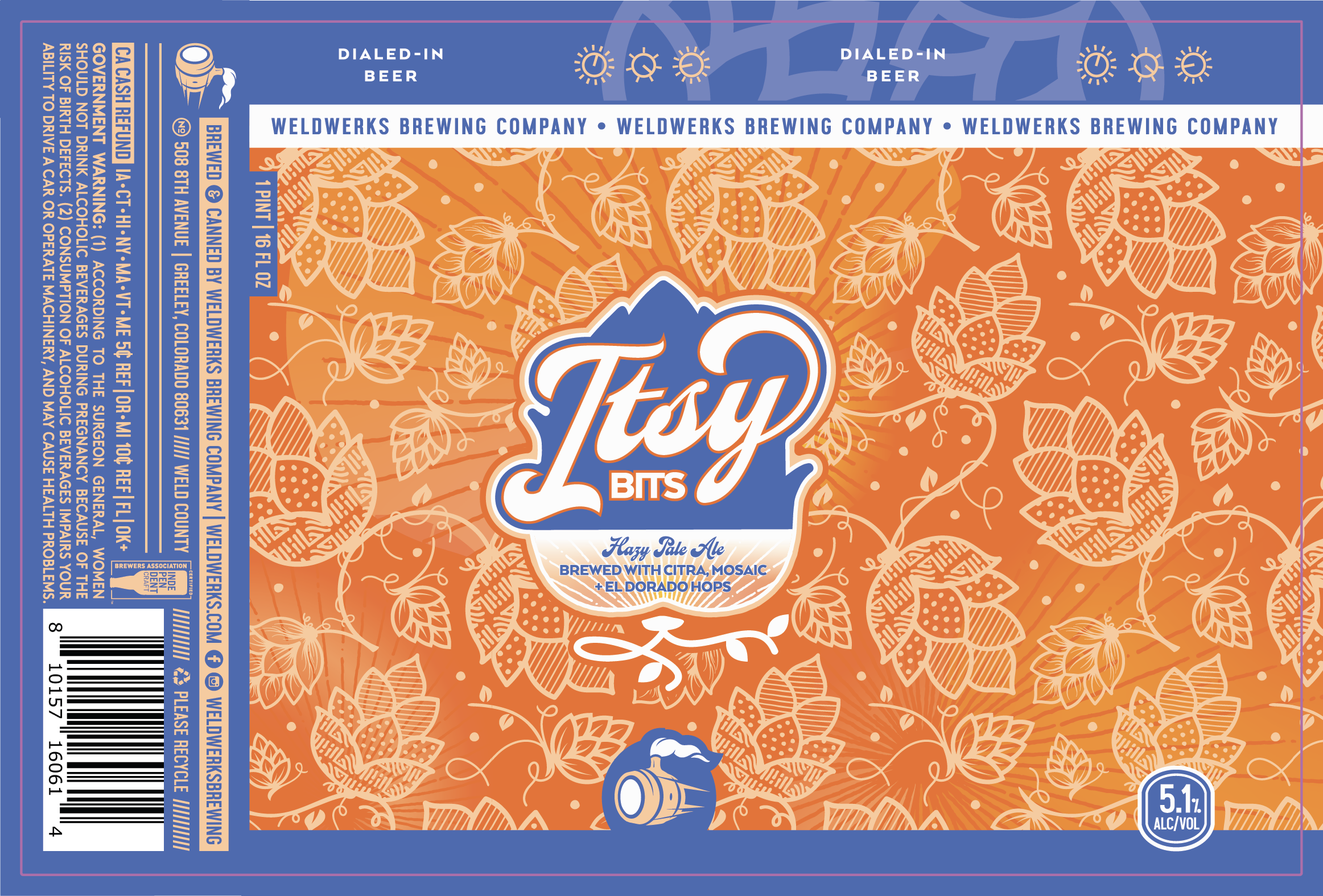 TABC label artwork for Itsy Bits