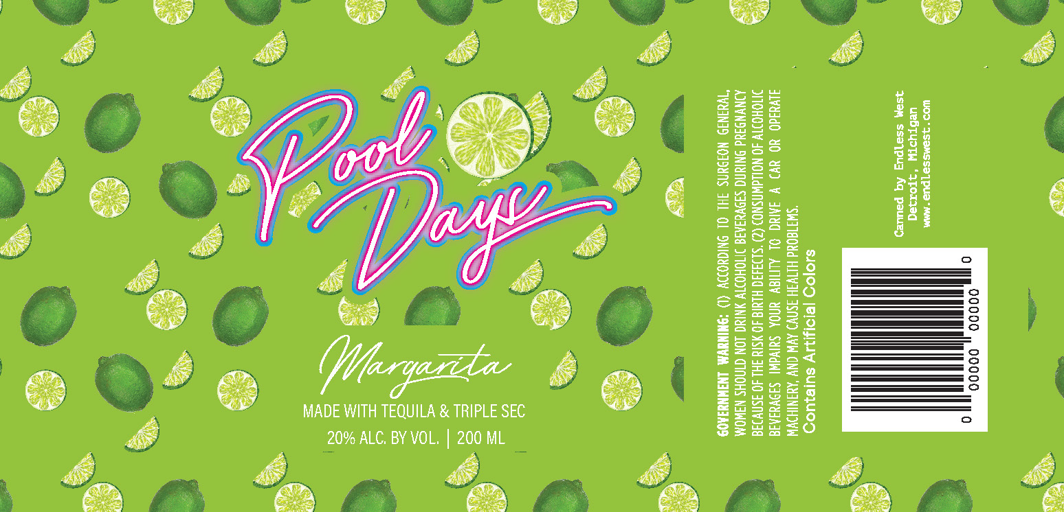 TABC label artwork for Pool Days Margarita