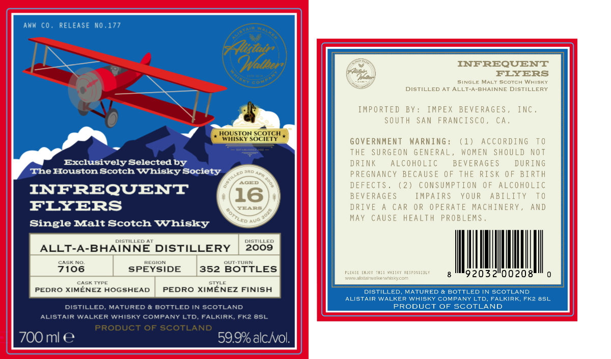 TABC label artwork for INFREQUENT FLYERS ALLT-A-BHAINNE