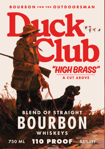 TABC label artwork for Duck Club "High Brass" 110 Proof