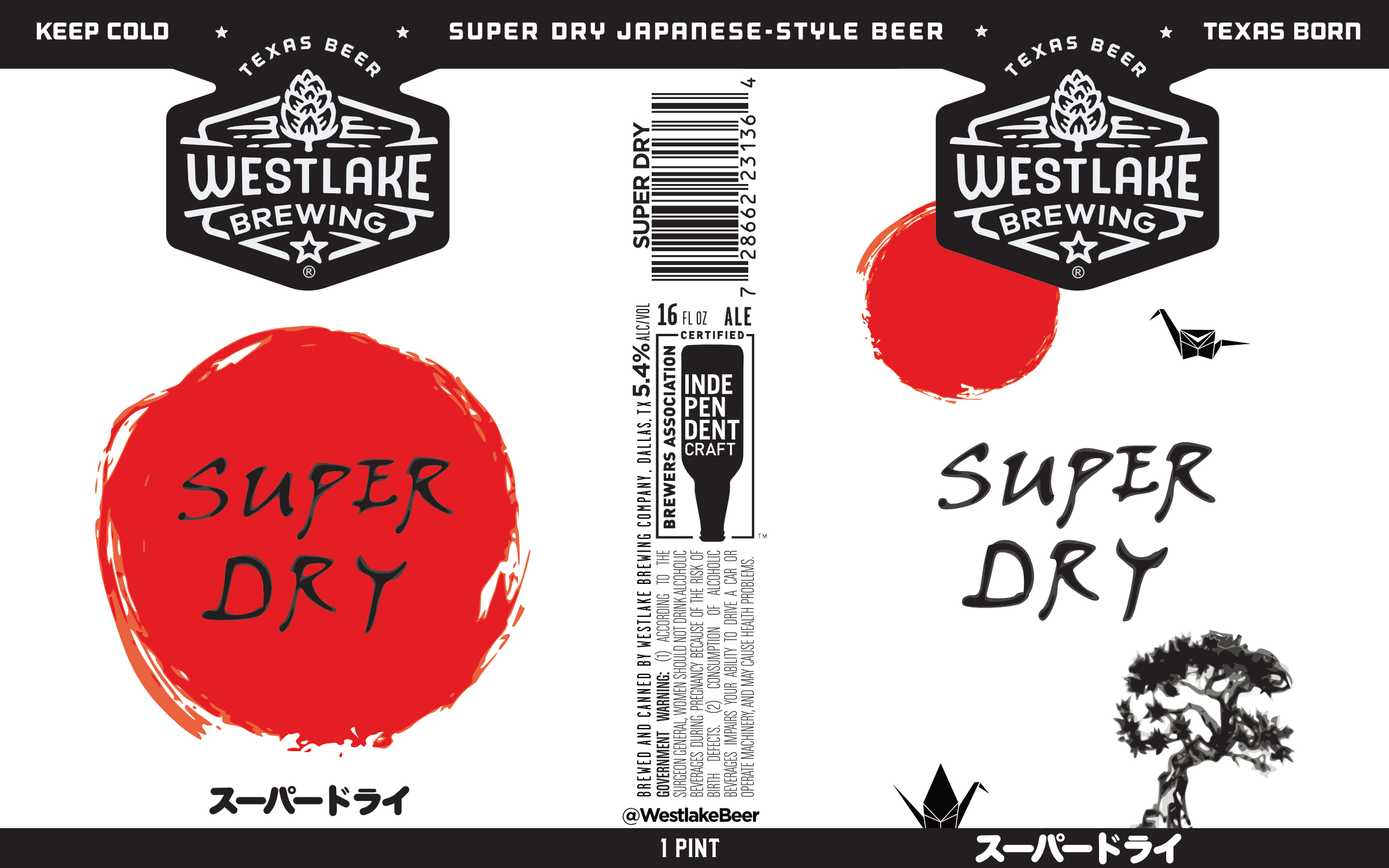 TABC label artwork for Super Dry