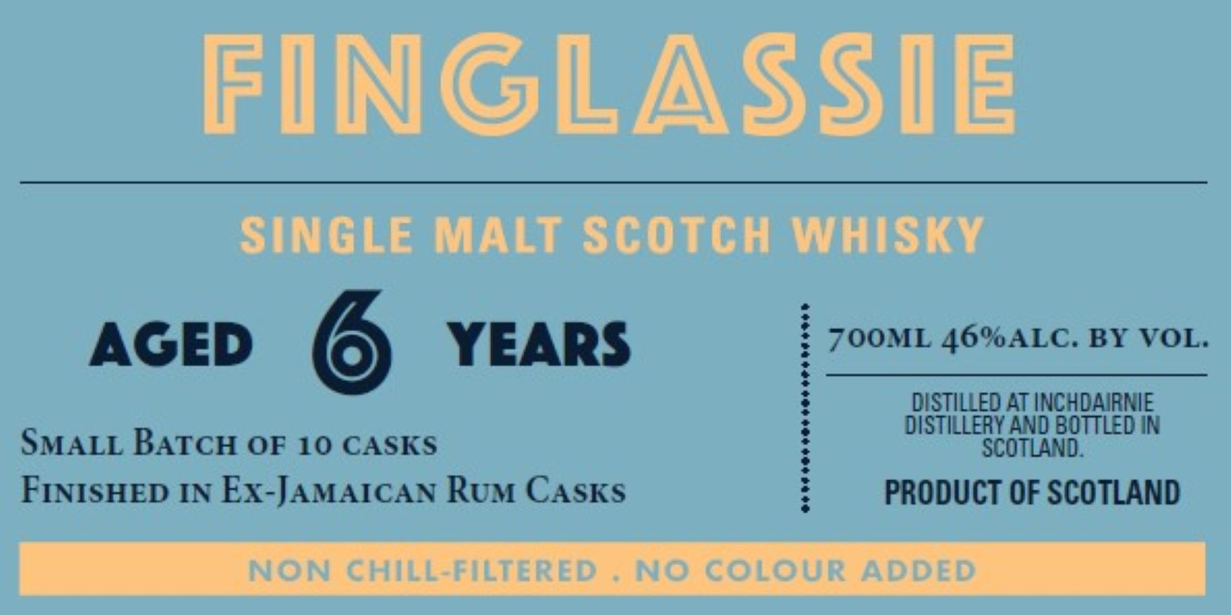TABC label artwork for Rest & Be Thankful 2017 Finglassie-Finished Ex-Jamaican Rum Casks Independent Bottling 6yo