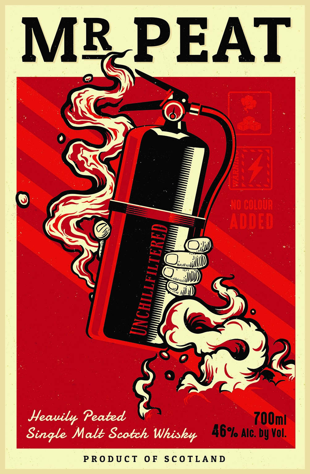 TABC label artwork for Mr Peat Single Malt Scotch